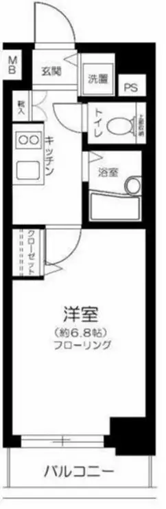 プレール・ドゥーク清澄白河 8階階 間取り
