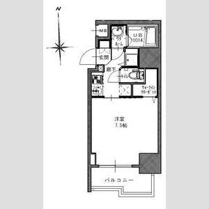 S-RESIDENCE谷町五丁目(1K/5階)の間取り写真