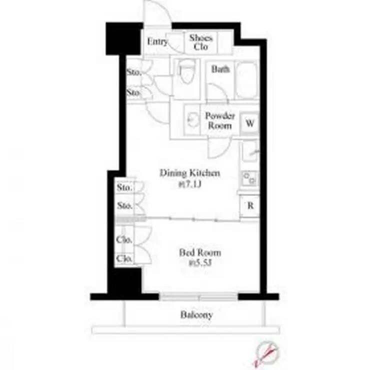 グランスイート銀座レスティモナーク 6階階 間取り