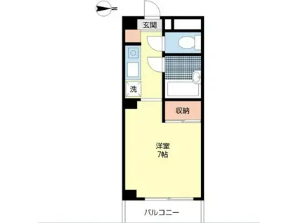 リバフォール(1K/5階)の間取り写真