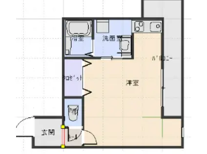 コスモ油津電器本社ビル(ワンルーム/2階)の間取り写真