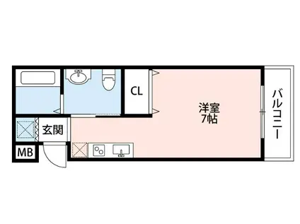 GIULIA須磨浦I(1K/1階)の間取り写真