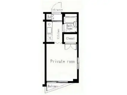 テラスフローラル(1K/3階)の間取り写真