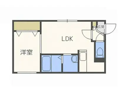 サクセス(1LDK/3階)の間取り写真