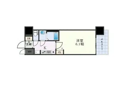 プレサンス京町堀ノース(1K/5階)の間取り写真