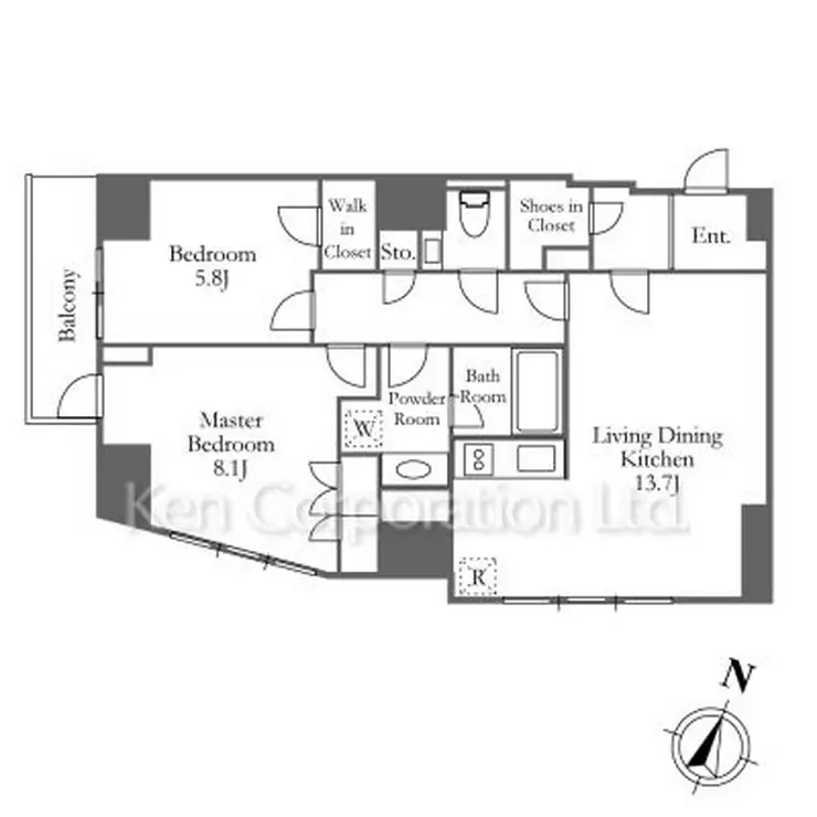 ザ・ベルグレイヴィア麻布 18階階 間取り