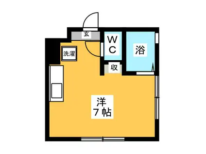 横浜元町ガーデンIII(ワンルーム/3階)の間取り写真