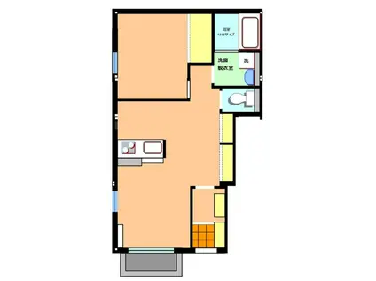 グレイス ヴィラ(1LDK/1階)の間取り写真
