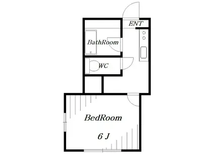 メゾンドゥフォレスト(1K/1階)の間取り写真