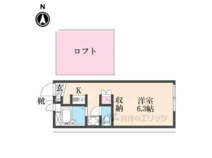 レオパレスヴィラⅡ(1K/2階)の間取り写真