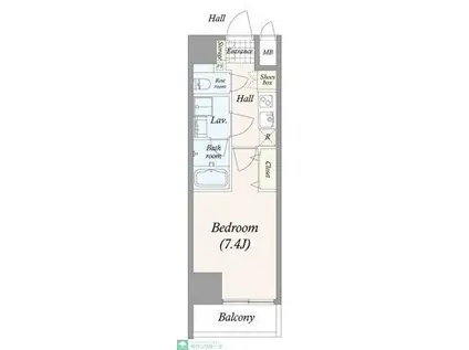 GRAN PASEO上野(1K/8階)の間取り写真