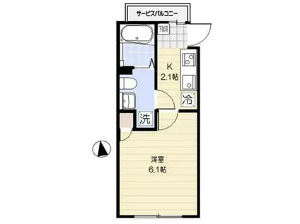 ステラ住吉(1K/3階)の間取り写真