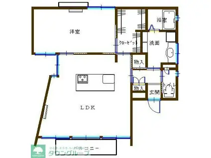 AILE エイル(1LDK/2階)の間取り写真