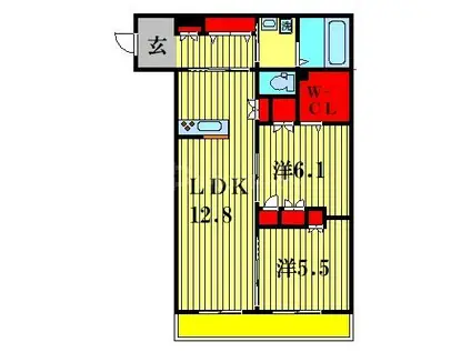 KASHIWA PLACE(2LDK/2階)の間取り写真