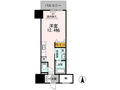 御幸レジデンス丸の内(ワンルーム/5階)の間取り写真