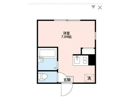 デュオメゾン横濱石川町 ウエスト(ワンルーム/1階)の間取り写真