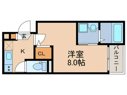 JACK SHIBATAHONDORII(1K/3階)の間取り写真