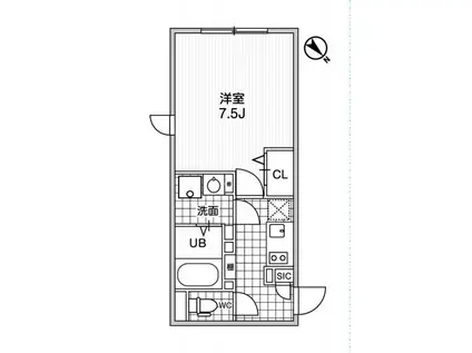 MDM駒沢大学(1K/3階)の間取り写真