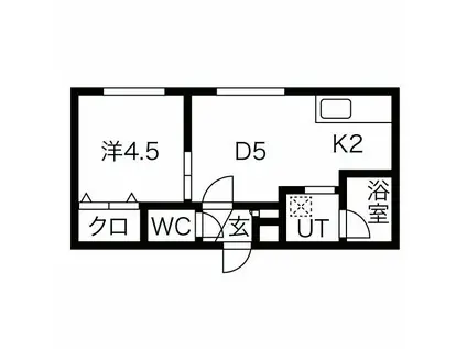 FAIRY(1LDK/3階)の間取り写真