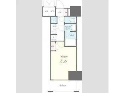 セイワパレス丸の内駅前プレミア(1K/8階)の間取り写真