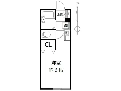 メゾンドエスポワール(1K/1階)の間取り写真