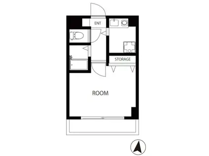 HSK2ND(1K/4階)の間取り写真