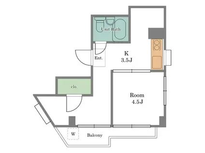 第8菊地ビル(1K/4階)の間取り写真