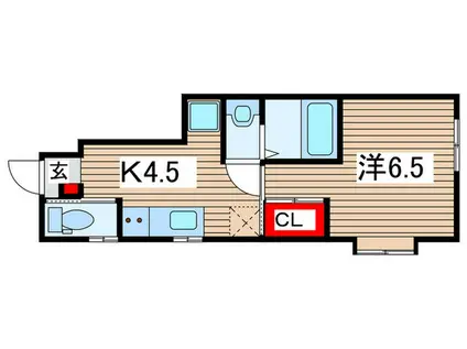 千城台北工事(1K/1階)の間取り写真