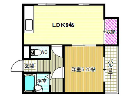 グレイスフルコーポ市川II(1LDK/2階)の間取り写真