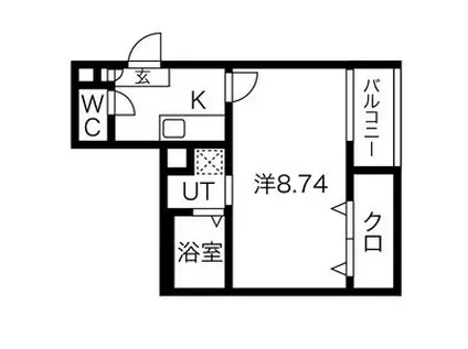 JACK DAITO I(1K/3階)の間取り写真