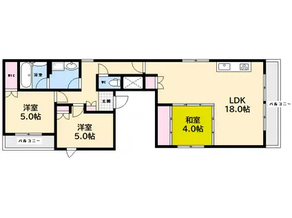 M.REGAL.BLD(3LDK/4階)の間取り写真
