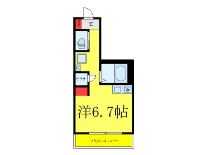 MA CACHETTE(ワンルーム/3階)の間取り写真