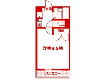 NOVEL YOKOHAMA SUGETA(1K/3階)の間取り写真