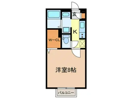 グランメール(1K/2階)の間取り写真