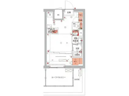 ハーモニーレジデンスパレスフロント(1LDK/5階)の間取り写真