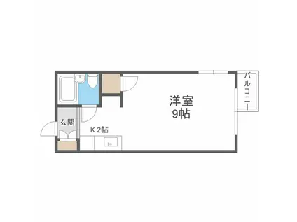 メゾンドマム(1K/3階)の間取り写真