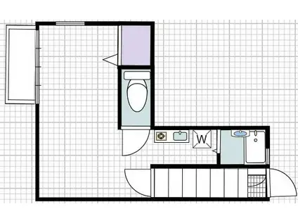 ハレアネラ(1K/2階)の間取り写真
