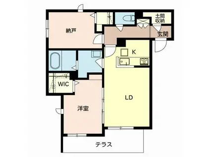 SOL.LEVANTE.XI(2LDK/1階)の間取り写真