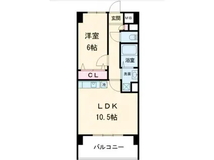 TSヴィラージュ(1LDK/5階)の間取り写真
