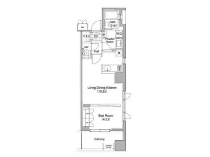 コンフォリア東池袋ウエスト コンフォリア東池袋ウエスト(1LDK/7階)の間取り写真