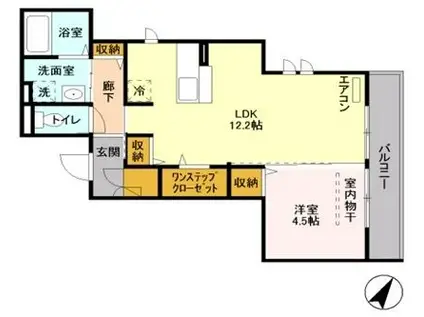 シャルマン(1LDK/3階)の間取り写真