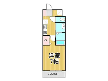 AILE南塚口5(1K/1階)の間取り写真