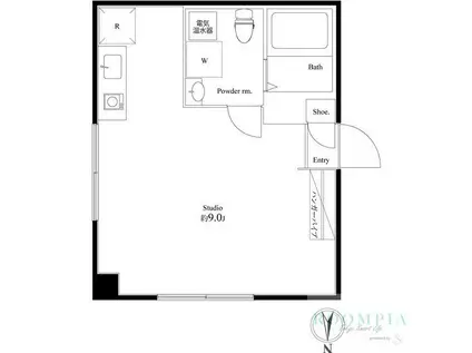 ミラージュタワー中野中央(ワンルーム/4階)の間取り写真