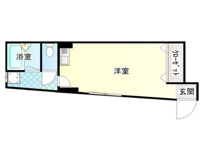 東二丁目ビル(ワンルーム/2階)の間取り写真