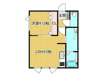ノアール(1LDK/2階)の間取り写真