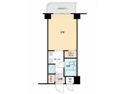 リンクスビル(1K/5階)の間取り写真