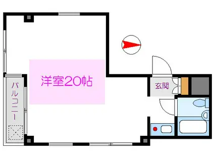 牧ビル(ワンルーム/4階)の間取り写真