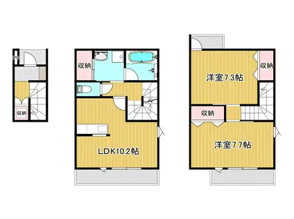 APT K III(2LDK/2階)の間取り写真