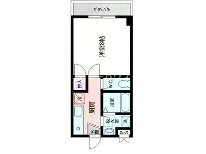 メゾン井沢パートIII(1K/2階)の間取り写真
