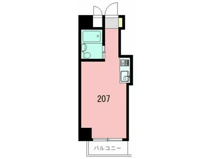 ウインべル川崎第10(ワンルーム/3階)の間取り写真